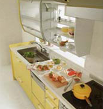 狭いキッチンを効率よく、収納もしっかりすっきり